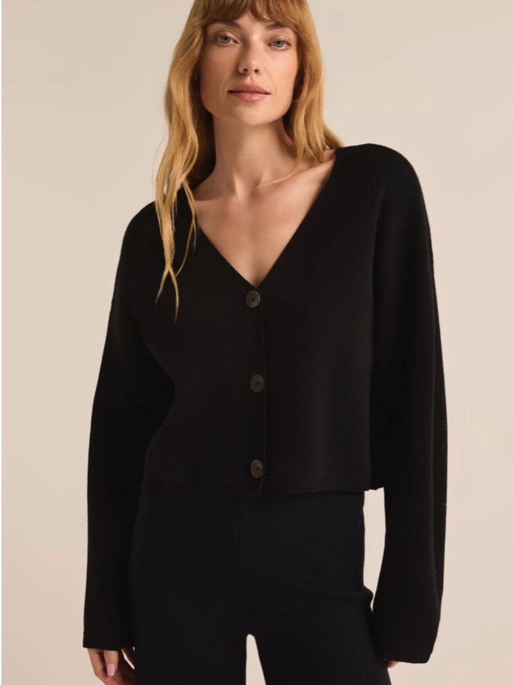 NEW Z SUPPLY Estelle Cardigan Sweater in Black Size M